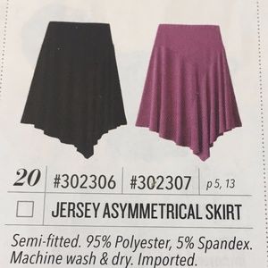 Jockey Jersey Asymmetrical Skirt in Color Amethyst